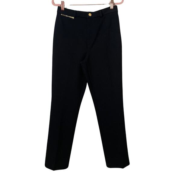 St.‎ John Sport by Marie Gray Pants Womens Size 6 Black High Rise Straight Twill - Picture 1 of 13